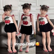 HFB Cherry Set Top and Short Terno for Girls Kids 3-8 yrs old