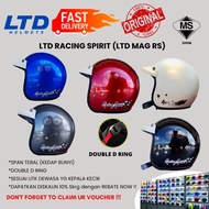 LTD Racing Spirit Helmet With White Cap (LTD MAG RS 3 Button) -TIDAK SESUAI UTK KEPALA BESAR