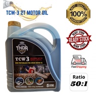 THOR TCW-3 Lubricant 2T Oil 5 Litre 2 Stroke 2T Oil Outboard Marine Chain Saw Brush Cutter Motorcycl