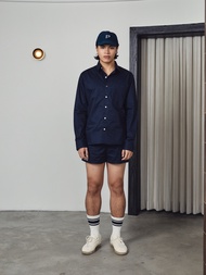 PMITH Vale Oversize Shirt in Navy Blue