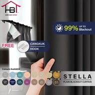 HOMEBLIND CURTAIN Stella Langsir 90-99% Blackout Siap Jahitan Cangkuk (Stella Blackout Curtain Ready