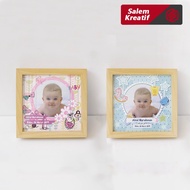 KAYU Children's Biodata / Wooden Frame Baby Biodata
