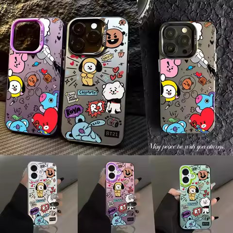 Cartoon Design-BT21 Phone Case For Xiaomi Redmi 15A A7 15 15C 14C 13C 12C 13 12 10 A2 K60 K40 Pro 5G