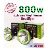 Lampu Suluh Kepala KUAT TERANG 800W Powerful LED Rechargeable Headlamp/Headlight LED/头灯