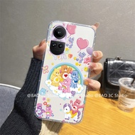 เคส Phone Case OPPO Reno10 10 Pro+ A98 A78 A77 A77s A57 A17 A17k A76 A96 Plus NFC 4G 5G เคส อ่อนแฟชั่นน่ารักหมีสายรุ้ง เคสโทรศัพท์ เป็นคู่2023ใส Cover