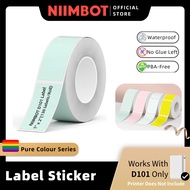 NIIMBOT D101 Pure Colour Sticker, Custom Waterproof Refill Paper Tape Roll for Label Printer