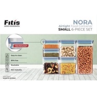 Bộ 6 hộp đựng thực phẩm Fitis NORA SMALL SET FS-01E1