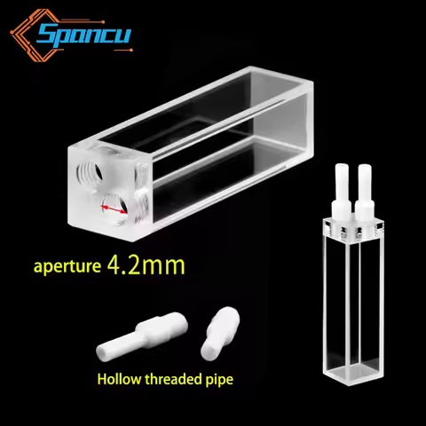 1pcs 3.5ml 10mm Quartz cuvette cell fluorometer flow cuvette four way light