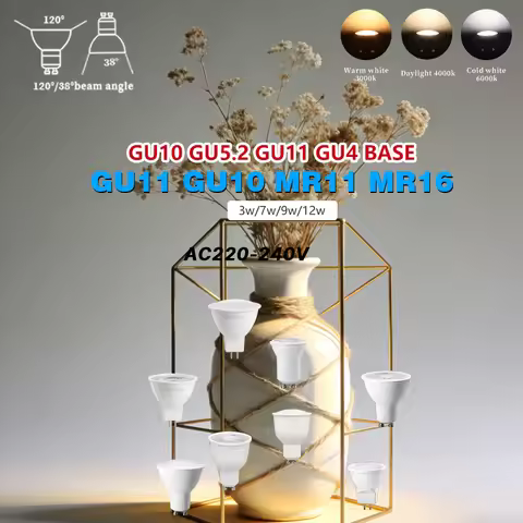 10pcs Led Bulb Lamp AC220-240V GU11 MR11 GU10 GU4 GU5.3 Foco Bulbs Warm Lighting Equivalent 60W for 