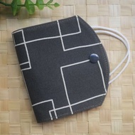 口罩暫存套/口罩收納套=台灣布料=思緒=黑灰(共3色)