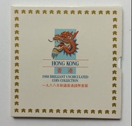 香港1988年新鑄硬幣套裝一套，部分幣面有黑點