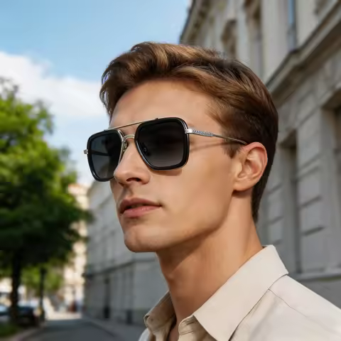 006 DITA Style Oversized Sunglasses Luxury Titanium Double Bridge Lightweight UV400 Outdoor Driving 