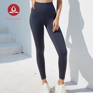 Moving Peach Quần Legging Thể Dục Thể Thao Nữ Quần Tập Yoga Vải Chải Thấm Hút Ẩm Khóa Nhiệt Độ DLI