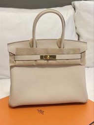 🎠✨ Birkin 30 奶昔白 Craie 金扣✨🎠