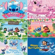 Cartoon Lilo & Stitch Hawaiian Aloha Theme Children's Happy Birthday Decoration Photography Ocean Fl
