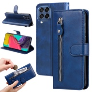 XICCI For Samsung M53 5G/M33 5G/M23 5G Phone Case Zipper Wallet Bag Card Slots Flip Cover Leather Ph