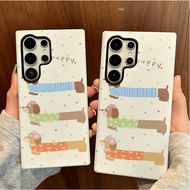 Dachshund puppy patterned protective case compatible with Samsung SU26 S23 Plus S23FE S24 S25 Plus A