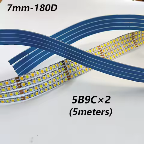 5meters 180D 2835-7mm-5B9C×2 Dual Colors Constant Current LED Strip for repairing chandeliers，LED ri