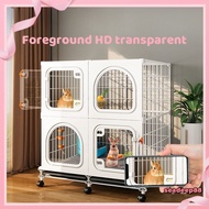 Large rabbit cage home rabbit hutch waterproof large rabbit villa indoor double layer rabbit sangkar