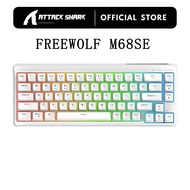 FREEWOLF M68SE 68-Key Compact Wired Mini Keyboard with RGB Breathing Backlight Type-C Port & Portabl