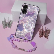 HP GANTUNGAN Glass Softcase + Hanging Strap Latest Oppo A6hp Phone Case Camera Protector Protect [LL