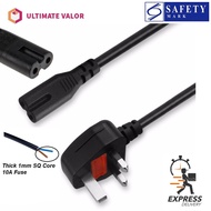 [SG SELLER] Thick 1.5 mm2 Cores IEC to 3 Pin UK Plug Power Cable Cord 3 Pin Uk Plug 10A 250v 13A250v