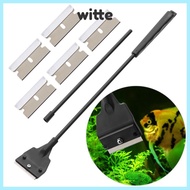 WITTE Fish Tank Algae Scraper Scrubber Accessories Algae Scraper Window Cleaning Stainless Steel