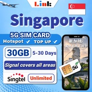 Singapore sim card Singtel data sim card 3/5/10/20/30GB high speed 【Total Data Plan】新加坡狮城上网卡