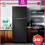 [ NUR@PETRA ] LG GN-B392PQBK 423L Top Freezer Fridge in Essence Matt Black LinearCooling™ LG ThinQ™ 