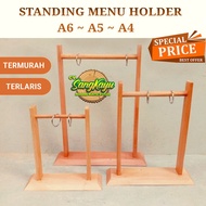 GANTUNGAN Menu Stand With Hanger A5 menu wood stand display menu 8
