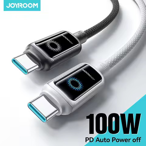 Joyroom 100W USB C Cable Automatic Power Off Fast Charge Type C Cable For iPhone 17 16 15 Pro Max Xi