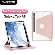 DANYCASE 360° Rotating Acrylic Case With Pencil Holder For Samsung Galaxy Tab A8