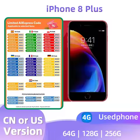 Apple iphone 8 plus ios 5.5 inch 256GB ROM All Colours in Good Condition Original used phone