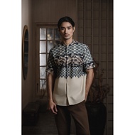 KEMEJA LARUSSO Earth of Whisper - Changi Shirt Men's Short Sleeve Printedkoko - Namaz