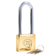 TRI-CIRCLE Long Shackle Brass Padlock | L262 L263 L264 L265 | Heavy Duty Anti-Rust Lock for Gates, C