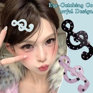 5/2PCS Polka Dot Music Symbol Hair Clips - Fashion, Cute, Sweet - Side Bangs Duckbill Clip - Musical