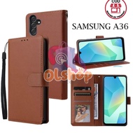 Samsung A36 Flip cover leather case premium handphone book case
