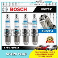 Proton Saga Iswara LMST Wira 1.3 Wira 1.5 Toyota Unser Bosch Spark Plug Super 4 WR78X (4pcs)