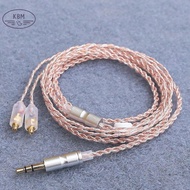 KBM HiFi Earphone Upgrade Cable MMCX 3.5mm 1.2m Silver Plated Core Cable For Sennheiser IE200/IE300/