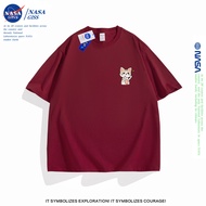 NASA GISS เสื้อยืดแขนสั้น หญิงชาย สไตล์ลำลอง เสื้อน่ารัก summer พิมพ์ลาย"ลูกแมวและลูกสุนัข"เสื้อยืด