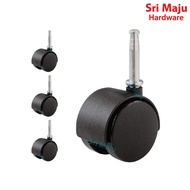 MAJU T4-P8 (4’s) Twin Wheel Caster 40mm Straight Plug Grip Neck Stem Coffee Meja TV Table Chair Roda