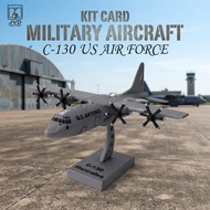 Military Aircraft C-130 US Air Kit Card Force | Realistic Assembled Aircraft Miniature Airplane Mode