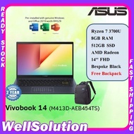 Asus VivoBook 14 M413D-AEB454TS 14'' FHD Laptop Bespoke Black ( Ryzen 7 3700U, 8GB, 512GB SSD, ATI, W10, HS )