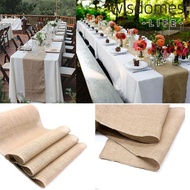 WISDOMEST Table Runner Party Decoration Burlap Hessian Natural Jute Burlap Chair Sashes
