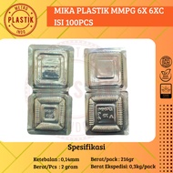 Mica Plastic MMPG 6x | 6xc | Mika Cake Food Size 6X | 6XC @100pcs