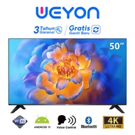 WEYON Smart TV Led 50 inch/55 inch/65 inch murah promo TV Android 11.0 4K UHD-Youtube- Bluetooth / WIFI Connectivity/Voice Control/Dolby Sound