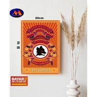 HIASAN DINDING KAYU As ROMA THEMED WALL DECORATION/AS ROMA WOOD POSTER/AS ROMA POSTER/WALLDECOR