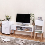 Simple IKEA TV cabinet modern bedroom European solid wood small coffee table combination TV cabinet
