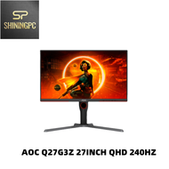AOC Q27G3Z  QHD 2560X1440P 27INCH 240HZ Fast IPS Gaming Monitor Flat