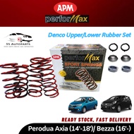 APM Performax Axia (2014-2022) & Bezza (2016-) Lowered Sport Spring Set (4PCS) W/Denco Spring Rubber